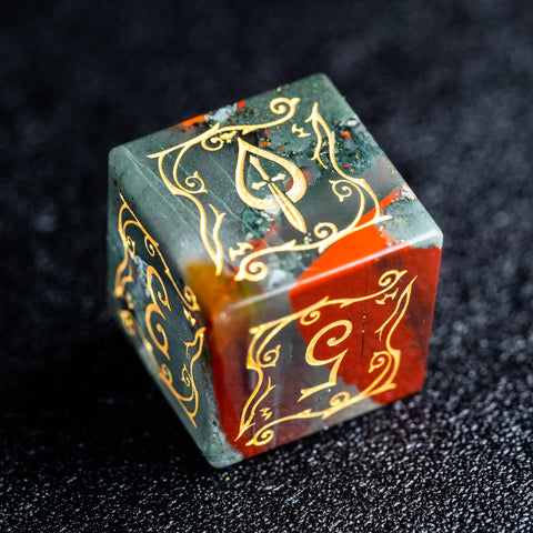 URWizards D&D Blood stone Engraved Dice Set Blood Hunter Style - Urwizards