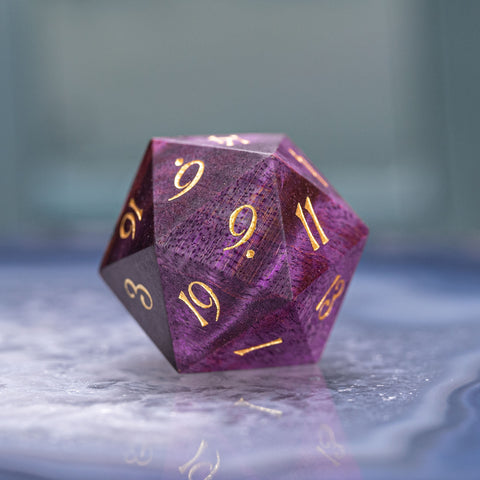 URWizards Dnd Purpleheart Wood Dice Set - Urwizards
