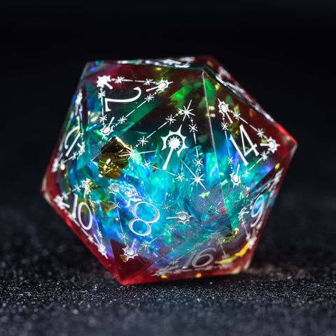 URWizards D&D Resin Toxic Engraved Dice Set Cleric Style - Urwizards