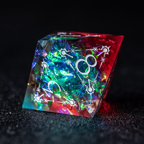 URWizards D&D Resin Toxic Engraved Dice Set Cleric Style - Urwizards