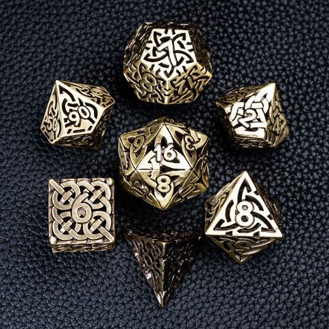 URWizards D&D Hollowed Metal Dice Set Viking - Urwizards