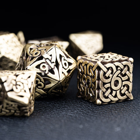URWizards D&D Hollowed Metal Dice Set Viking - Urwizards