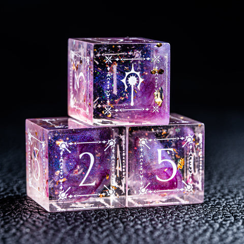 URWizards D&D Fairy Resin Engraved Dice Set Cleric Style - Urwizards