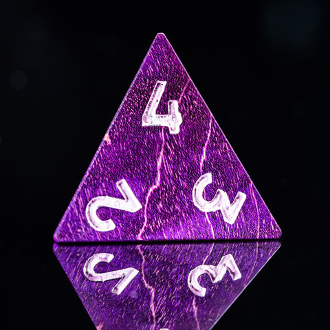 URWizards D&D Stabilized Wood Dice Set Purple - Urwizards
