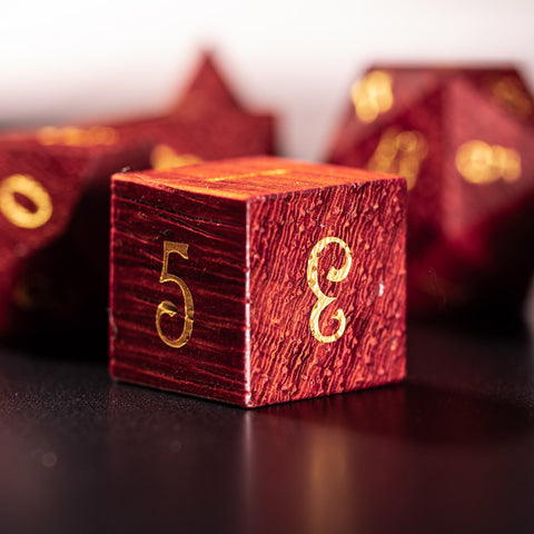 URWizards D&D Padauk Wood Dice Set - Urwizards