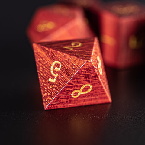 URWizards D&D Padauk Wood Dice Set - Urwizards