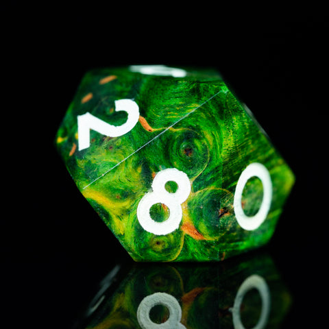 URWizards D&D Stabilized Wood Dice Set Rainforest - Urwizards