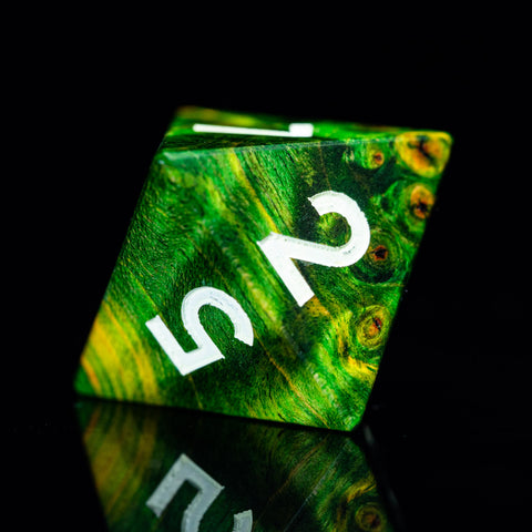 URWizards D&D Stabilized Wood Dice Set Rainforest - Urwizards