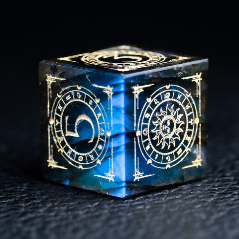 URWizards D&D Labradorite Engraved Dice Set Tarot - Urwizards