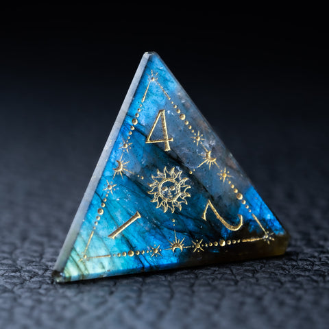 URWizards D&D Labradorite Engraved Dice Set Tarot - Urwizards