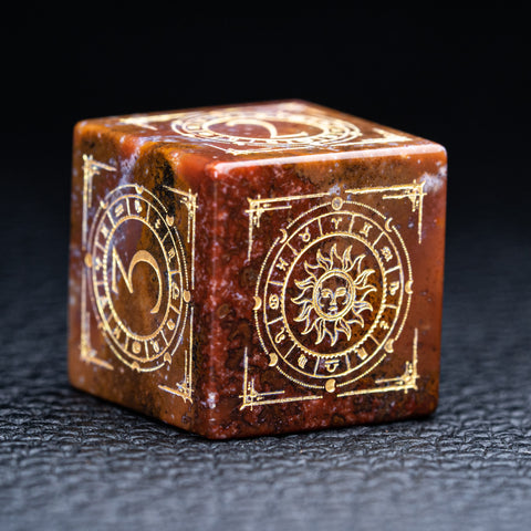 URWizards D&D Indian Agate Engraved Dice Set Tarot - Urwizards