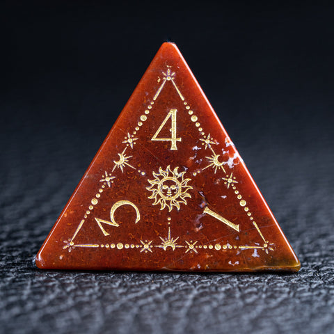 URWizards D&D Indian Agate Engraved Dice Set Tarot - Urwizards