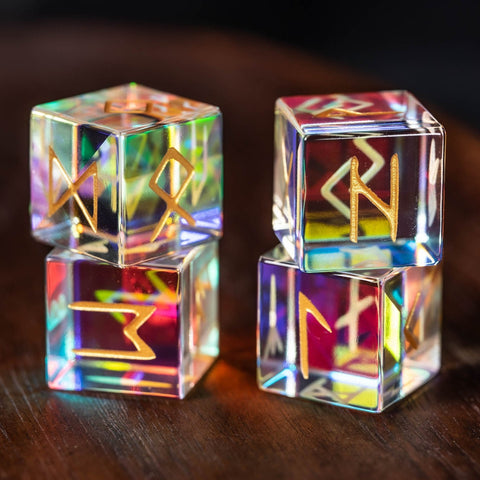 URWizards Engraved Prism Glass Rune dice D6 Viking - Urwizards