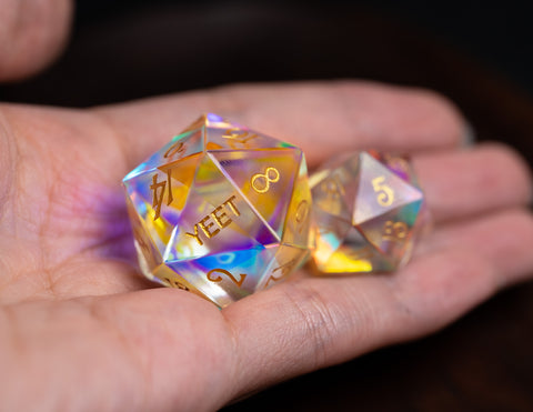 URWizards Dnd Engraved Giant 30mm D20 Engraved YEET & F*CK - Urwizards