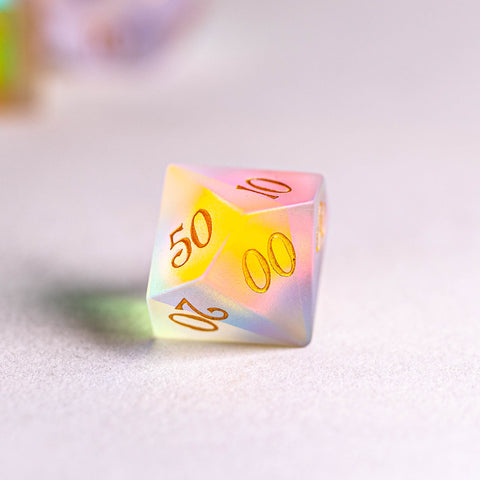 URWizards Dnd Frosted Dichroic Prism Glass Dice Set - Urwizards