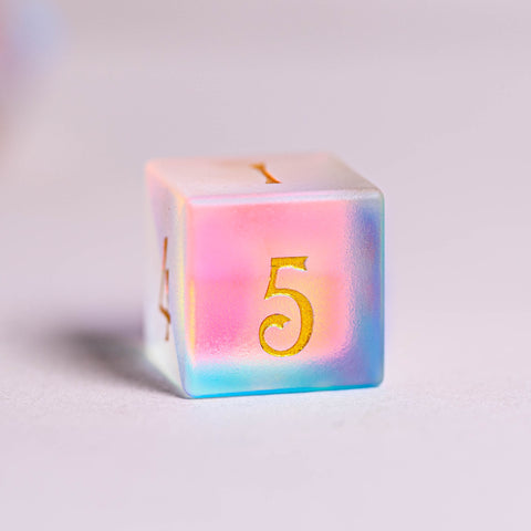 URWizards Dnd Frosted Dichroic Prism Glass Dice Set - Urwizards