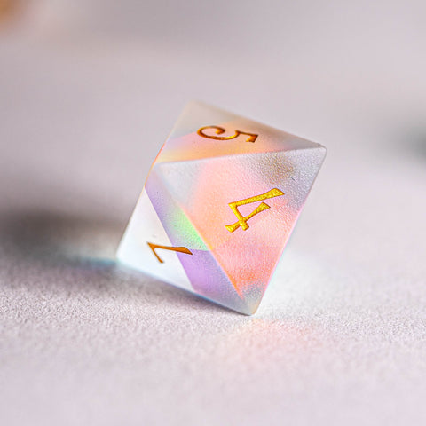 URWizards Dnd Frosted Dichroic Prism Glass Dice Set - Urwizards