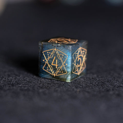 URWizards Dnd Labradorite Engraved Dice Set Astrology Style - Urwizards