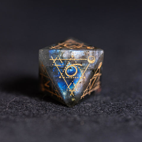 URWizards Dnd Labradorite Engraved Dice Set Astrology Style - Urwizards