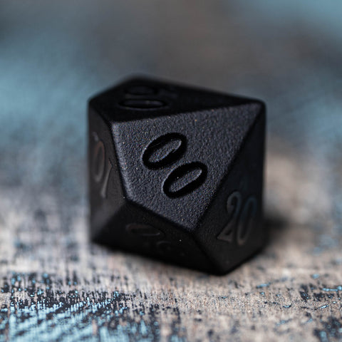 URWizards Dnd Obsidian Gemstone Raised Dice Set Yeet&Fuck Style - Urwizards