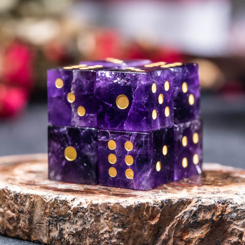 URWizards Dnd Engraved Amethyst D6 Dice - Urwizards