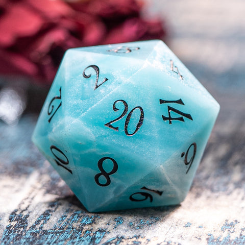 URWizards Dnd Amazonite Engraved Dice Set - Urwizards