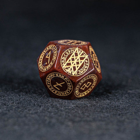URWizards Dnd Engraved Indian Agate Dice Set Nordic Style - Urwizards