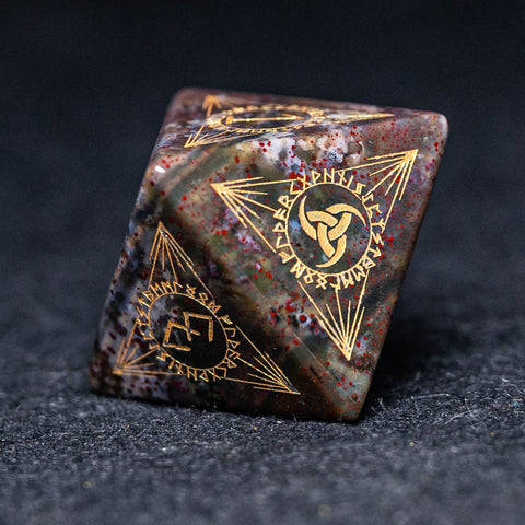 URWizards Dnd Engraved Indian Agate Dice Set Nordic Style - Urwizards