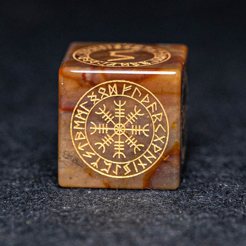 URWizards Dnd Engraved Indian Agate Dice Set Nordic Style - Urwizards