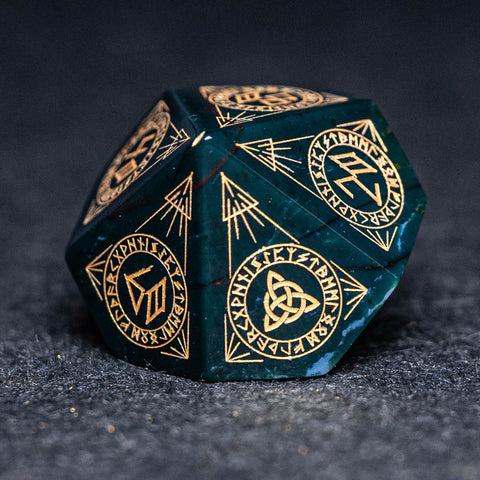 URWizards Dnd Engraved Indian Agate Dice Set Nordic Style - Urwizards