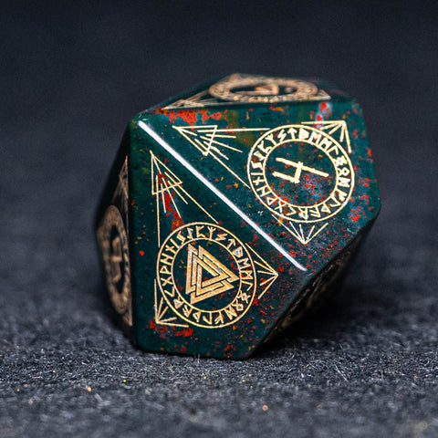 URWizards Dnd Engraved Indian Agate Dice Set Nordic Style - Urwizards