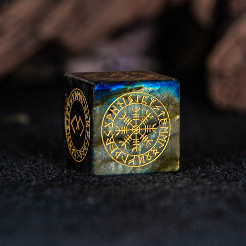 URWizards Dnd Engraved Labraodrite Dice Set Nordic Style - Urwizards