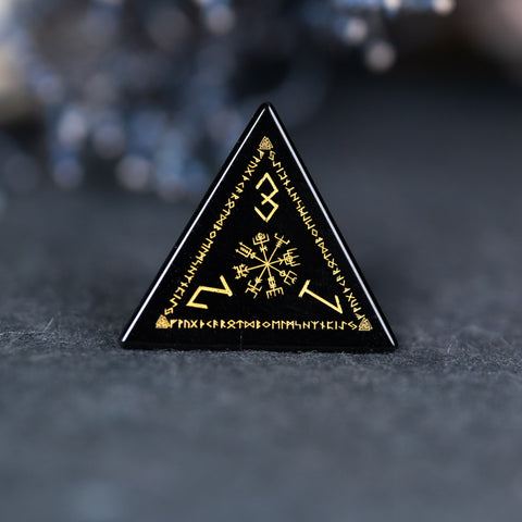 URWizards Dnd Engraved Obsidian Dice Set Nordic Style - Urwizards