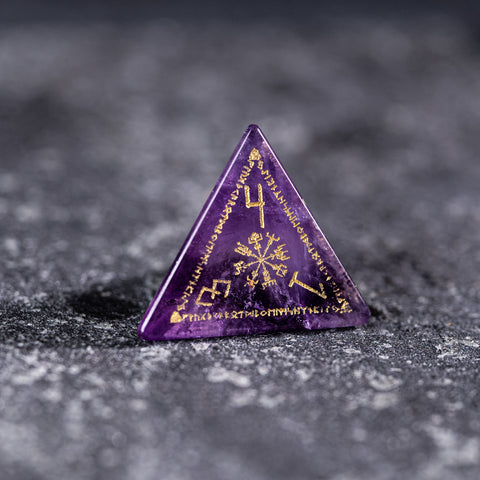 URWizards Dnd Engraved Amethyst Dice Set Nordic Style - Urwizards