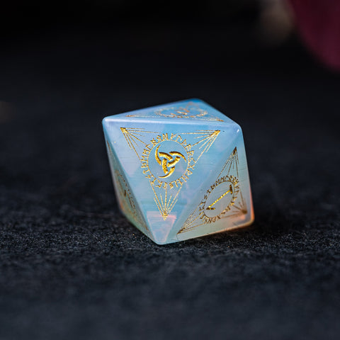 URWizards Dnd Engraved Opalite Dice Set Nordic Style - Urwizards