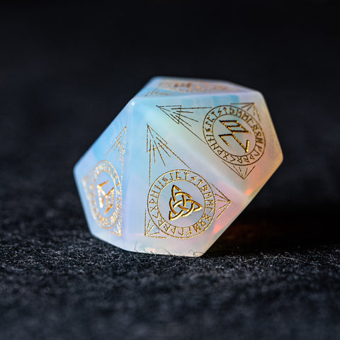 URWizards Dnd Engraved Opalite Dice Set Nordic Style - Urwizards
