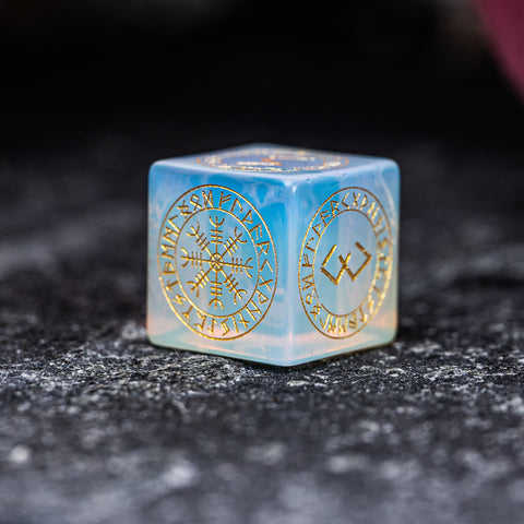 URWizards Dnd Engraved Opalite Dice Set Nordic Style - Urwizards