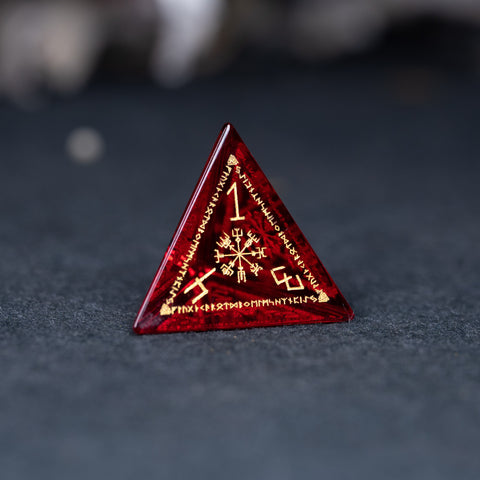 URWizards Dnd Engraved Garnet Galss Dice Set Nordic Style - Urwizards