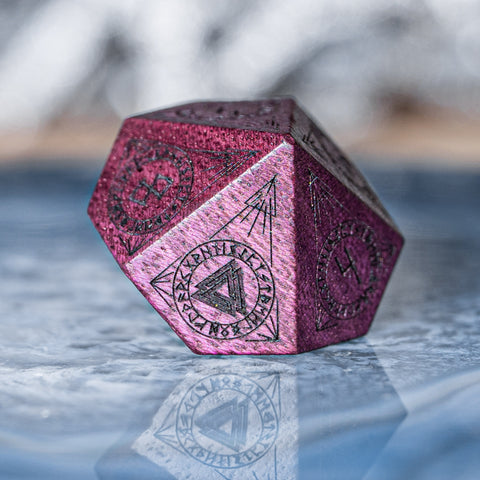 URWizards Dnd Engraved Purpleheart Wood Dice Set Nordic Style - Urwizards