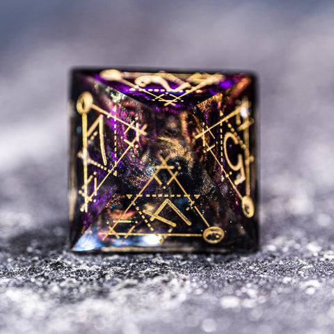 URWizards D&D Resin Octarine Engraved Dice Set Astrology Style - Urwizards