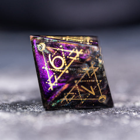 URWizards D&D Resin Octarine Engraved Dice Set Astrology Style - Urwizards