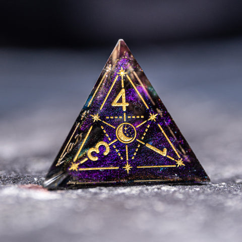 URWizards D&D Resin Octarine Engraved Dice Set Astrology Style - Urwizards