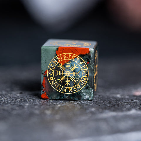 URWizards Dnd Engraved Bloodstone Dice Set Nordic Style - Urwizards