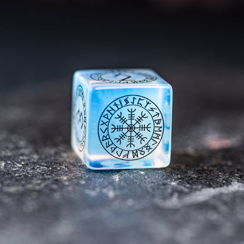 URWizards Dnd Engraved Opalite Stone Dice Set Nordic Style - Urwizards