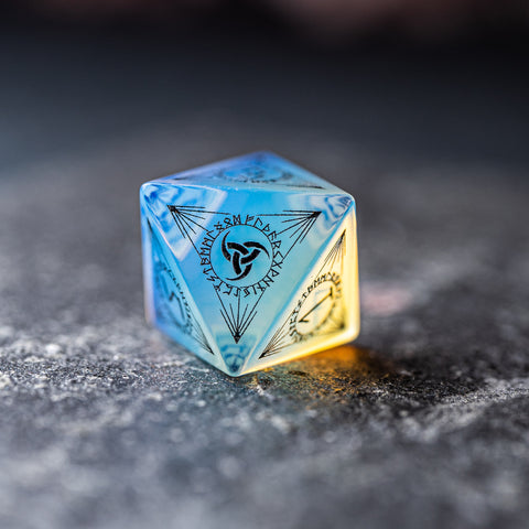 URWizards Dnd Engraved Opalite Stone Dice Set Nordic Style - Urwizards