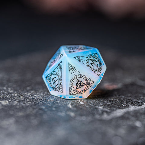 URWizards Dnd Engraved Opalite Stone Dice Set Nordic Style - Urwizards