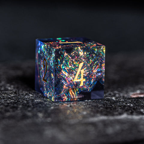 URWizards D&D Resin Night Neon Engraved Dice Set YEET & F*CK - Urwizards