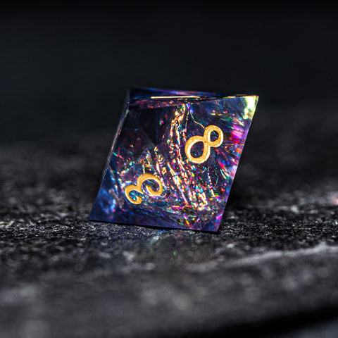 URWizards D&D Resin Night Neon Engraved Dice Set YEET & F*CK - Urwizards