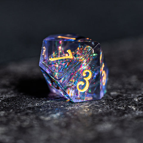 URWizards D&D Resin Night Neon Engraved Dice Set YEET & F*CK - Urwizards