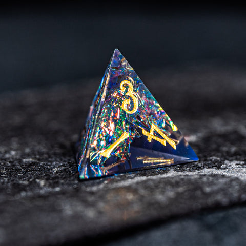 URWizards D&D Resin Night Neon Engraved Dice Set YEET & F*CK - Urwizards